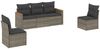 vidaXL 5-tlg. Garten-Sofagarnitur mit Kissen Grau Poly Rattan 3258252 Bild 2