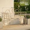 CLP 'Minna' Gartenbank, lackiertes Eisen, antik-creme, 94 x 46 x 128 cm Bild 2