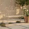 CLP 'Minna' Gartenbank, lackiertes Eisen, antik-creme, 94 x 46 x 128 cm Bild 3