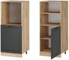 Herdumbauschrank R-Line Anthrazit Landhaus 60 cm Vicco Bild 5