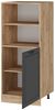 Herdumbauschrank R-Line Anthrazit Landhaus 60 cm Vicco Bild 4