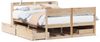 vidaXL Massivholzbett ohne Matratze 120x200 cm Kiefernholz 3307125 Bild 2