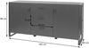 Sideboard HWC-A27, 80 x 160 x 40 cm, 3D-Struktur, Wildeiche-Optik Bild 3