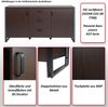 Sideboard HWC-A27, 80 x 160 x 40 cm, 3D-Struktur, Wildeiche-Optik Bild 2