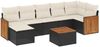 vidaXL 8-tlg. Garten-Sofagarnitur mit Kissen Schwarz Poly Rattan 3260278 Bild 2