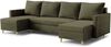 AX LIVING Sofa U Form mit Schlaffunktion Wesly U 290 cm Olivgrün – Komfort & Stil Bild 2