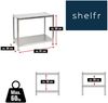 2 Ebenen Edelstahl Regal - 61x36x50cm Schwerlastregal bis 60kg - Metallregal Silber Bild 5
