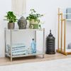 2 Ebenen Edelstahl Regal - 61x36x50cm Schwerlastregal bis 60kg - Metallregal Silber Bild 3
