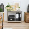 2 Ebenen Edelstahl Regal - 61x36x50cm Schwerlastregal bis 60kg - Metallregal Silber Bild 4