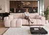 Ecksofa Schlafsofa Sofa ANABEL MAX in Stoff Centaur Creme Ottomane Links Bild 2
