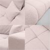 Ecksofa Schlafsofa Sofa ANABEL MAX in Stoff Centaur Creme Ottomane Links Bild 5