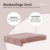 Lycce Bankauflage Bankauflage Klemmkissen 1 Leiste, Cordstoff extra Polsterung, (1 St), für Banktiefe ab 35 cm, verrutscht nicht, versch. Farben Bild 3