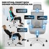 VALKENSTOL M3 PRO GRAU Bürostuhl ergonomisch - 5 Jahre Garantie - Schreibtischstuhl tiefenverstellbare Sitzfläche - 3D Armlehnen - extra bequem Bild 4