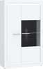 Forte ' L-Light' Vitrine, Holz weiß, Hochglanz, 98 x 160 x 41,3 cm Bild 5