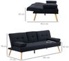 HOMCOM Schlafsofa mit Klappbarem Tisch, Becherhalter, Bettsofa 1 Teile, bis 250 kg Belastbar, für Wohzimmer, Grau Bild 3