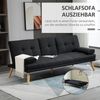 HOMCOM Schlafsofa mit Klappbarem Tisch, Becherhalter, Bettsofa 1 Teile, bis 250 kg Belastbar, für Wohzimmer, Grau Bild 4