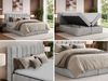 Boxspringbett ALVER 160x200 mit zwei Bettkasten & Stauraum, inkl. Matratze H3, Topper T25, Federautomaten & gepolstertes Kopfteil - Hellgrau Velvet Bild 2