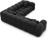 Couch Monteverde L Form in Samtstoff - Samtstoff - schwarz Bild 4