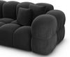 Couch Monteverde L Form in Samtstoff - Samtstoff - schwarz Bild 5