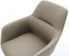 Drehstuhl Pejo-Flex Echt-Leder Schlamm Kreuzgestell breit Schwarz 360° drehbar Wippfunktion Taschenfederkern Bild 4