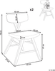 Esszimmerstuhl 2er Set LELAND Holz Braun Cremeweiß Bild 2