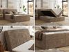 Boxspringbett DAGOS 140 x 200 cm mit Kopfteil, Lattenrost und Stauraum – Doppelbett mit Matratze & Topper T25 , stabile Konstruktion, Bettkasten, modernes Design - Braun Schenille glatt - H3 Bild 2