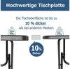 TLGREEN Gartentisch Buffettisch Klappbar 80*80*74cm (Holz-Optik Balkontisch mit Stahlrahmen, Wetterfest Campingtisch, Tragbarer Klein Esstisch), für Garten, Terrasse, Picknick & Party, Hohe Stabilität Bild 3