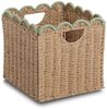 ZELLER 14525 Aufbewahrungskorb aus Papiergeflecht, MINT, faltbar ca. 30 x 30 x 30 cm Bild 1