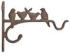 esschert design Blumenampel, Gusseisen Wandhaken für Hanging Basket Vogelmotive 20 cm Bild 4