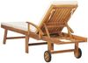 vidaXL Sonnenliege mit Auflage Massivholz Teak Creme 48022 Bild 5