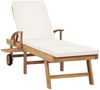 vidaXL Sonnenliege mit Auflage Massivholz Teak Creme 48022 Bild 3