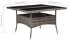 vidaXL Garten-Esstisch Grau Poly Rattan und Glas 46190 Bild 4