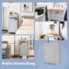 COSTWAY Badezimmerschrank Badschrank Grau, freistehender Unterschrank Küchenschrank mit Einzeltür und verstellbarem Einlegeboden, Sideboard Beistellschrank für Bad Wohnzimmer Bild 3