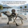 Norvéa Home Relaxliege Relaxliege Gartenliege klappbar mit Sonnendach Polster 150 kg, Einzelartikel, 6-fach verstellbar, klappbar, mit Auflage und Kopfkissen Bild 3