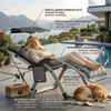 Norvéa Home Relaxliege Relaxliege Gartenliege klappbar mit Sonnendach Polster 150 kg, Einzelartikel, 6-fach verstellbar, klappbar, mit Auflage und Kopfkissen Bild 2