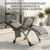 Norvéa Home Relaxliege Relaxliege Gartenliege klappbar mit Sonnendach Polster 150 kg, Einzelartikel, 6-fach verstellbar, klappbar, mit Auflage und Kopfkissen Bild 4