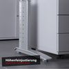bümö höhenverstellbarer Schreibtisch U-Serie 180x80 Asteiche, Gestell in Silber - großer PC Tisch für's Büro manuell höhenverstellbar, Computertisch verstellbar, US-19-R-S Bild 5