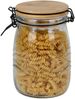 Drahtbügelglas 1000 ml mit Bambusdeckel – Vorratsglas luftdicht, Aufbewahrungsglas für Küche, Nudeln, Reis, Müsli, Kaffee, wiederverwendbar Bild 2