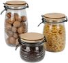Drahtbügelglas 1000 ml mit Bambusdeckel – Vorratsglas luftdicht, Aufbewahrungsglas für Küche, Nudeln, Reis, Müsli, Kaffee, wiederverwendbar Bild 5