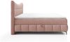 Boxspringbett Schlafzimmerbett CHARLES 120x200cm Stoff Aragon Rosa Bild 4