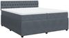 vidaXL Boxspringbett mit Matratze Dunkelgrau 200x200 cm Samt 3290137 Bild 3
