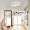 ZMH Deckenlampe LED Deckenleuchte Wohnzimmer 35W Dimmbar Wohnzimmerlampe Modern mit Fernbedienung Weiß Schlafzimmerlampe aus Metall Quadratisch Design Lampe für Schlafzimmer Küche flur Bild 3