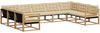 vidaXL Outdoor-Sofagarnitur mit Kissen 9 pcs Weiß und Beige 3389059 Bild 2