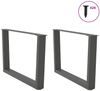 vidaXL Couchtischbeine V-Form 2 Stück Anthrazit 70x(42-43,3) cm Stahl 4012638 Bild 4