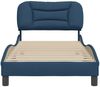 vidaXL Bettgestell ohne Matratze "Hvar" Blau 90x200 cm Stoff 3207750 Bild 4