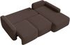 Selsey 'Carnos Mini' Ecksofa mit Schlaffunktion, Ottomane rechts, Chenille Braun Bild 4