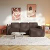 Selsey 'Carnos Mini' Ecksofa mit Schlaffunktion, Ottomane rechts, Chenille Braun Bild 2