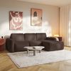Selsey 'Carnos Mini' Ecksofa mit Schlaffunktion, Ottomane rechts, Chenille Braun Bild 3