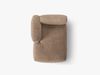 Micadoni Recamiere Martina 1-Sitzer Links Samt Dunkelbeige Bild 4