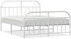 vidaXL Bettgestell mit Kopf- und Fußteil Metall Weiß 183x213 cm 353707 Bild 2